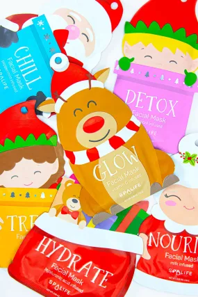 Santa's Squad 6 Piece Sheet Mask Gift Set