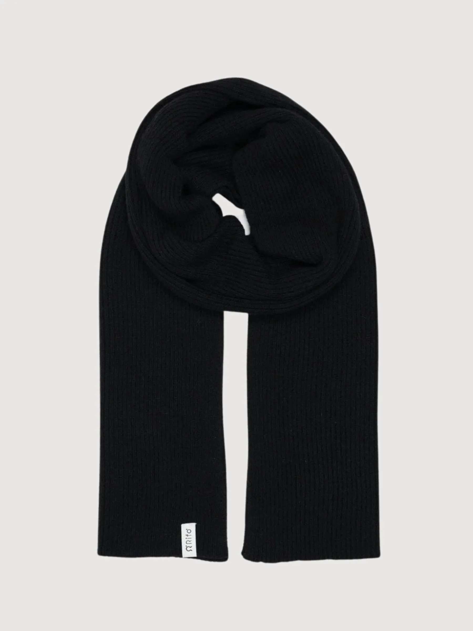 Scarf Federico Black Unisex in  recycled cashmere | Rifò