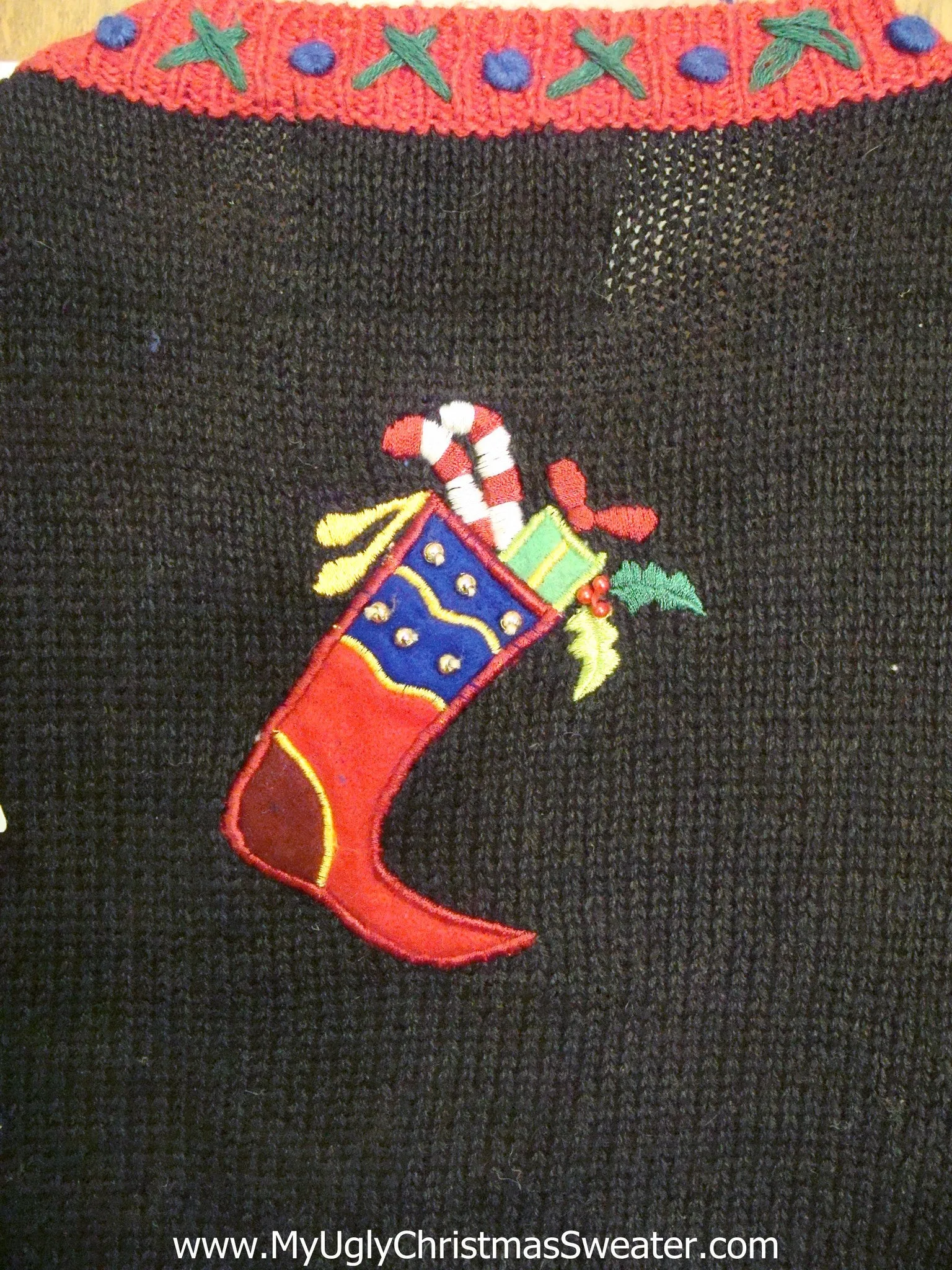 Scary Pointy Stockings Ugly Christmas Sweater Vest