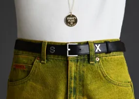 SEX LETTER BELT in BLACK