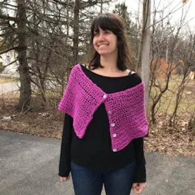 Silk Cloud Worsted Crochet Wrap Pattern