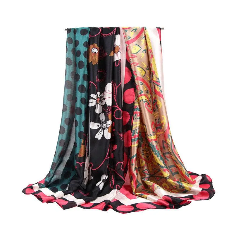 Silk Satin printed Scarf