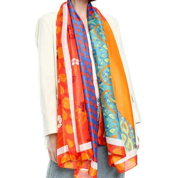 Silk Satin printed Scarf