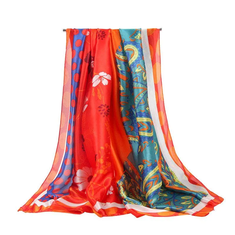 Silk Satin printed Scarf