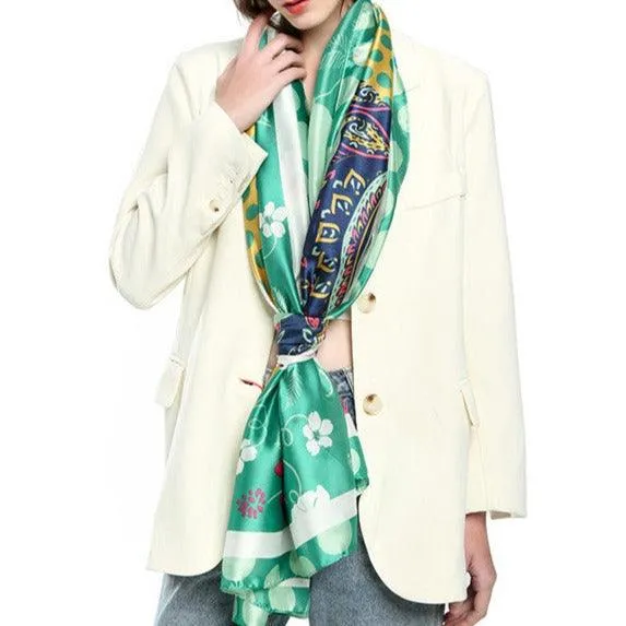 Silk Satin printed Scarf