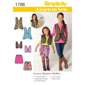 Simplicity Sewing Pattern 1786 Learn to Sew Child's & Girls' Sportswear