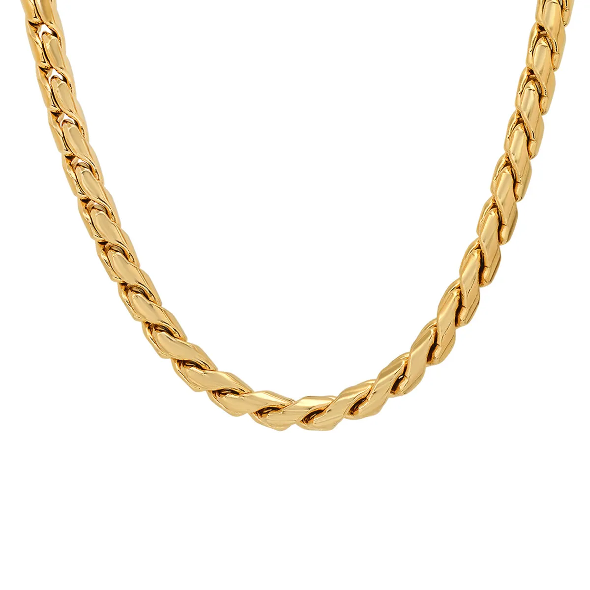 Sleek Single Strand Franco Chain Necklace