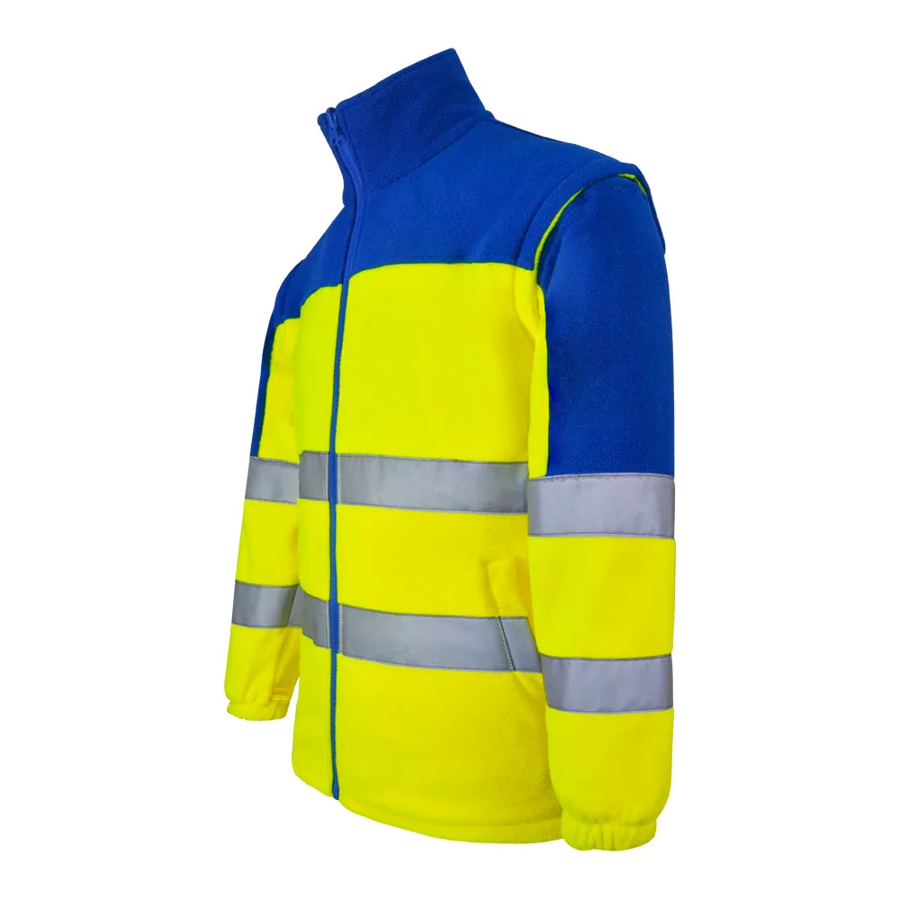 SMASYS 4-in-1 Safety Jackets for Men Fleece Lining Windbreaker High Vis Winter Coat