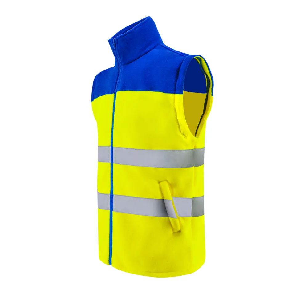 SMASYS 4-in-1 Safety Jackets for Men Fleece Lining Windbreaker High Vis Winter Coat