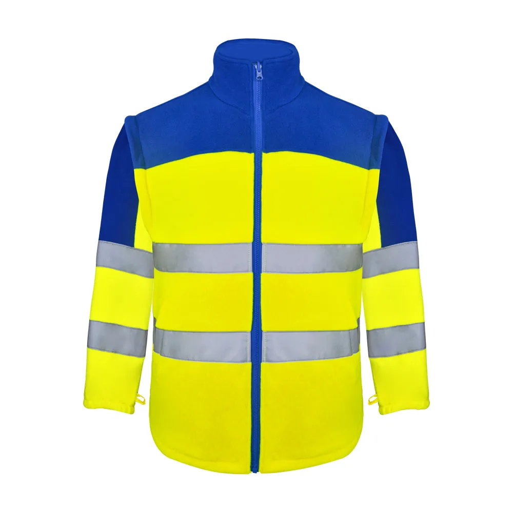 SMASYS 4-in-1 Safety Jackets for Men Fleece Lining Windbreaker High Vis Winter Coat