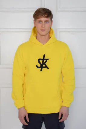 Sofa Killer warm yellow men hoodie with white SK logo