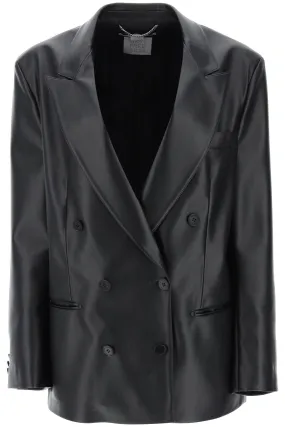 Stella mccartney oversized double-breasted jacket in vegan leather