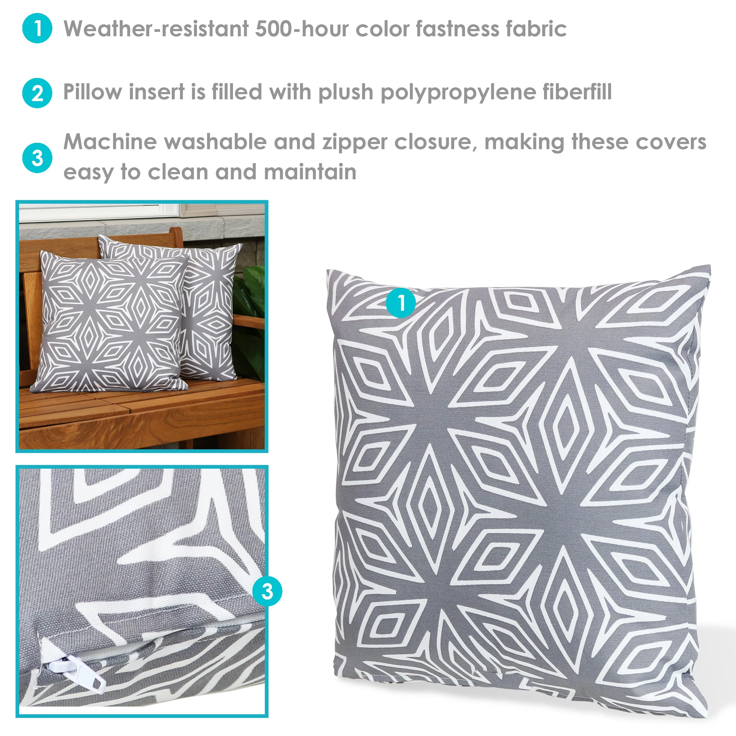 Sunnydaze Indoor and Outdoor Decorative Throw Pillows