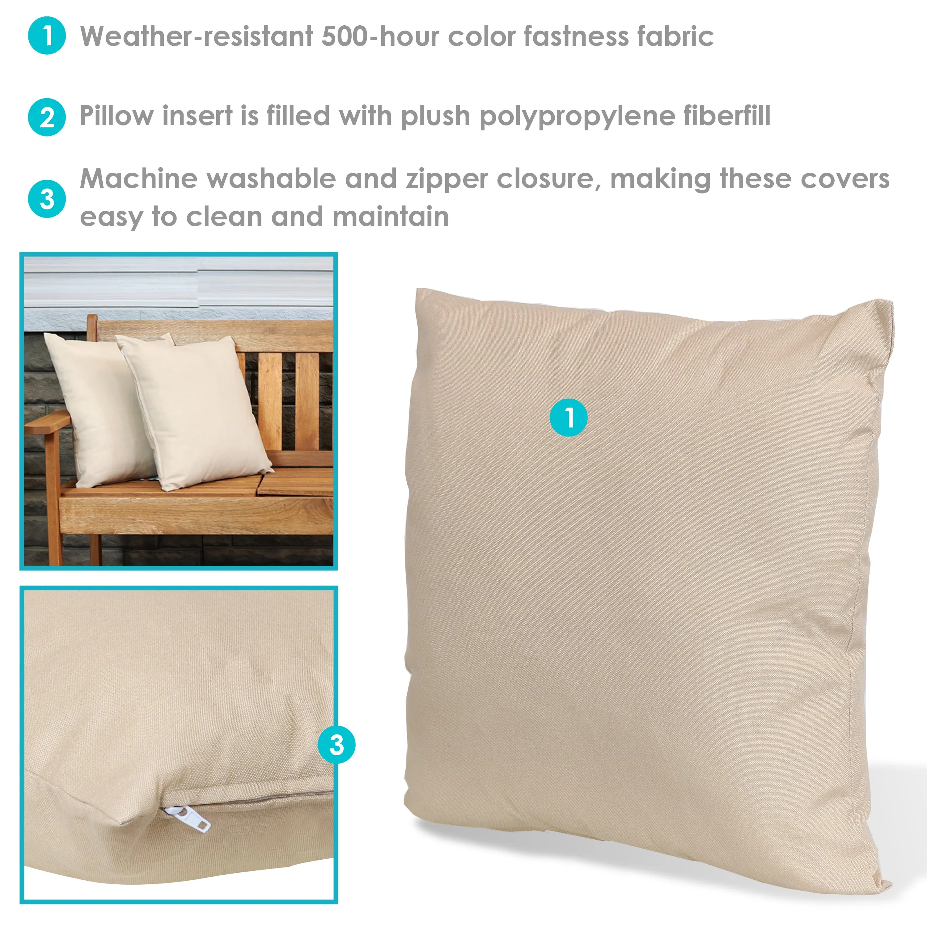 Sunnydaze Indoor and Outdoor Decorative Throw Pillows