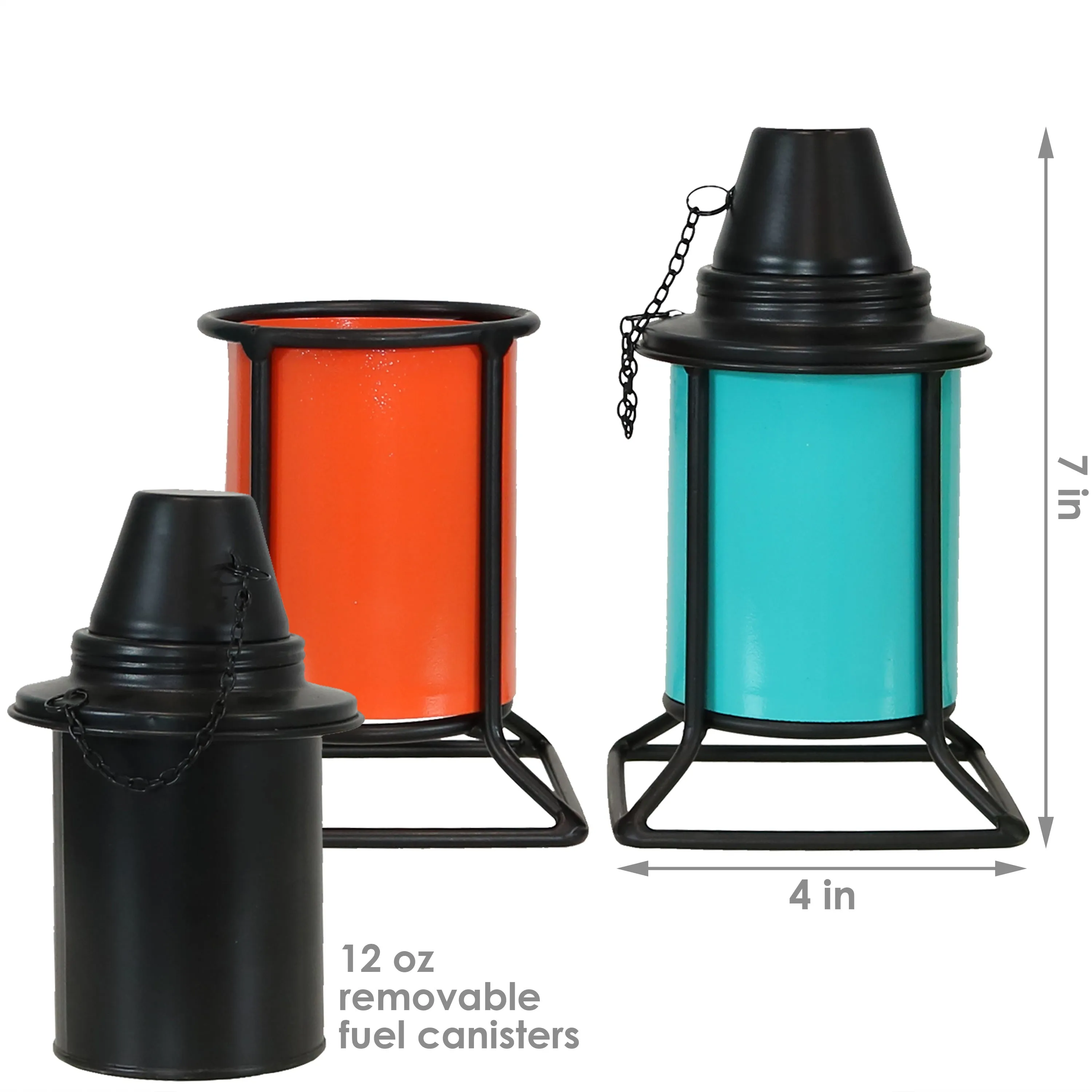 Sunnydaze Multi-Color Outdoor Tabletop Metal Torches