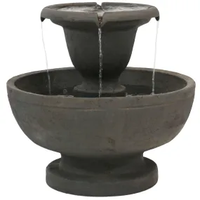 Sunnydaze Streaming Falls 2-Tier Outdoor Fountain - 25" H