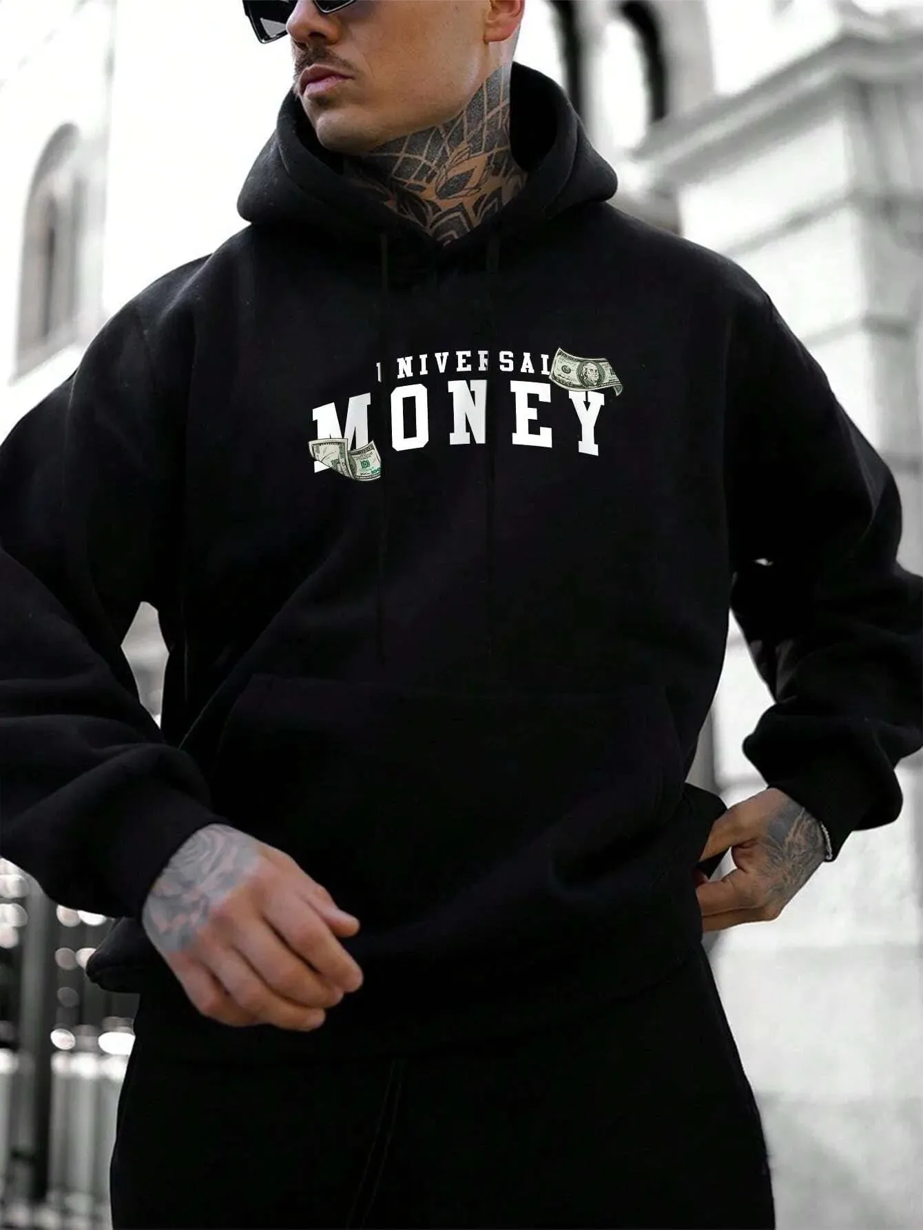 SXV  'universal money’ Printed Cool Aesthetic Sweatshirt Hoodie