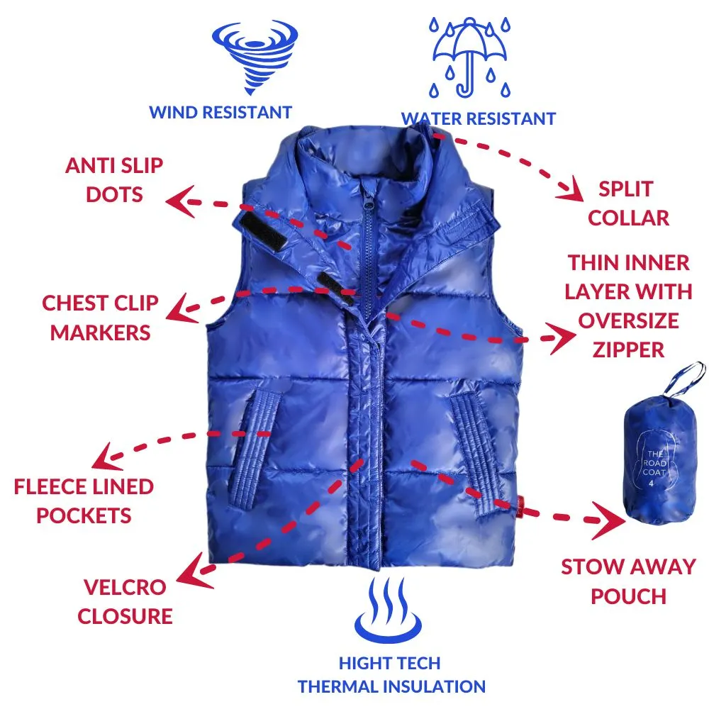 The Road Coat Vest - Royal Blue