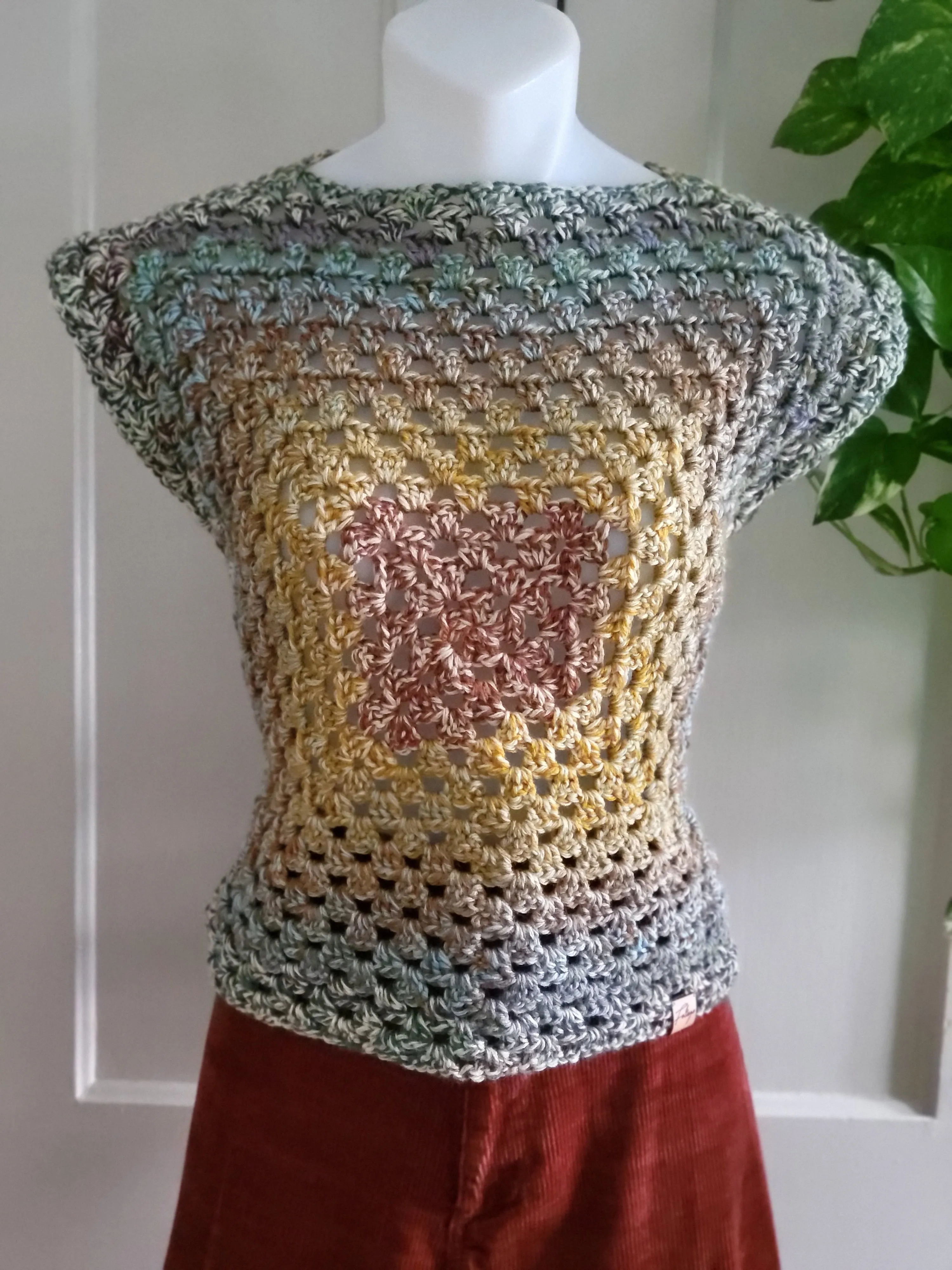 Tweed Crocheted Vest