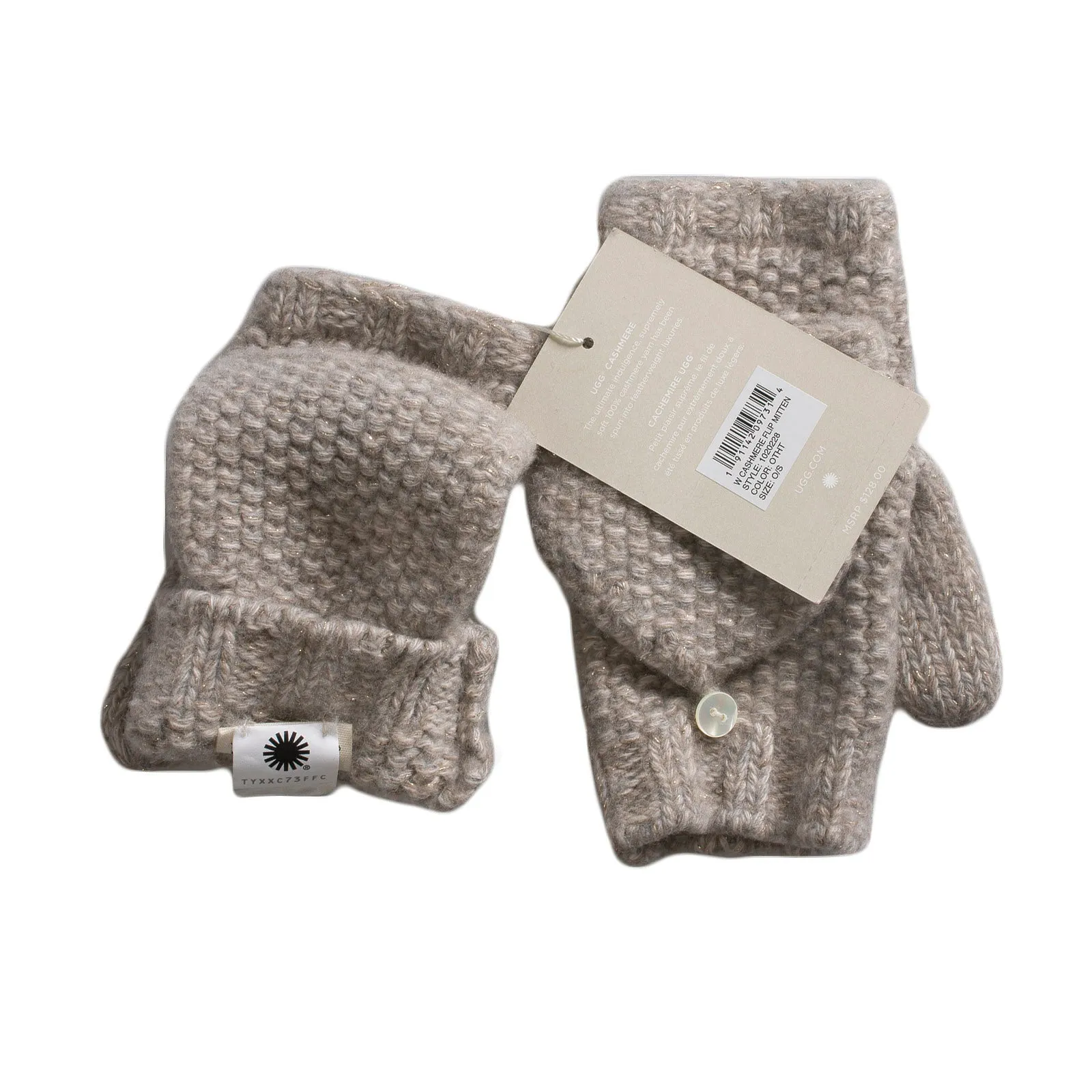 UGG Cashmere Flip Oatmeal Heather Mittens - Women's