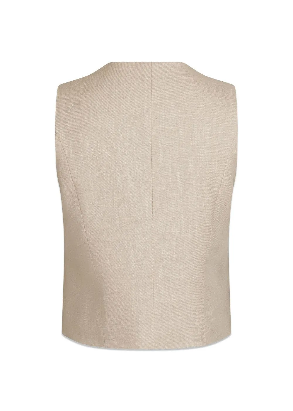 Vendetta Heavy Linen Vest - Sand