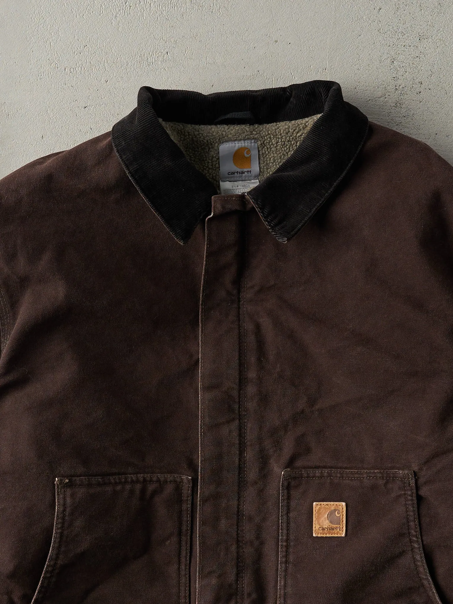 Vintage Y2K Brown Sherpa Lined Carhartt L Pocket Jacket (XL)