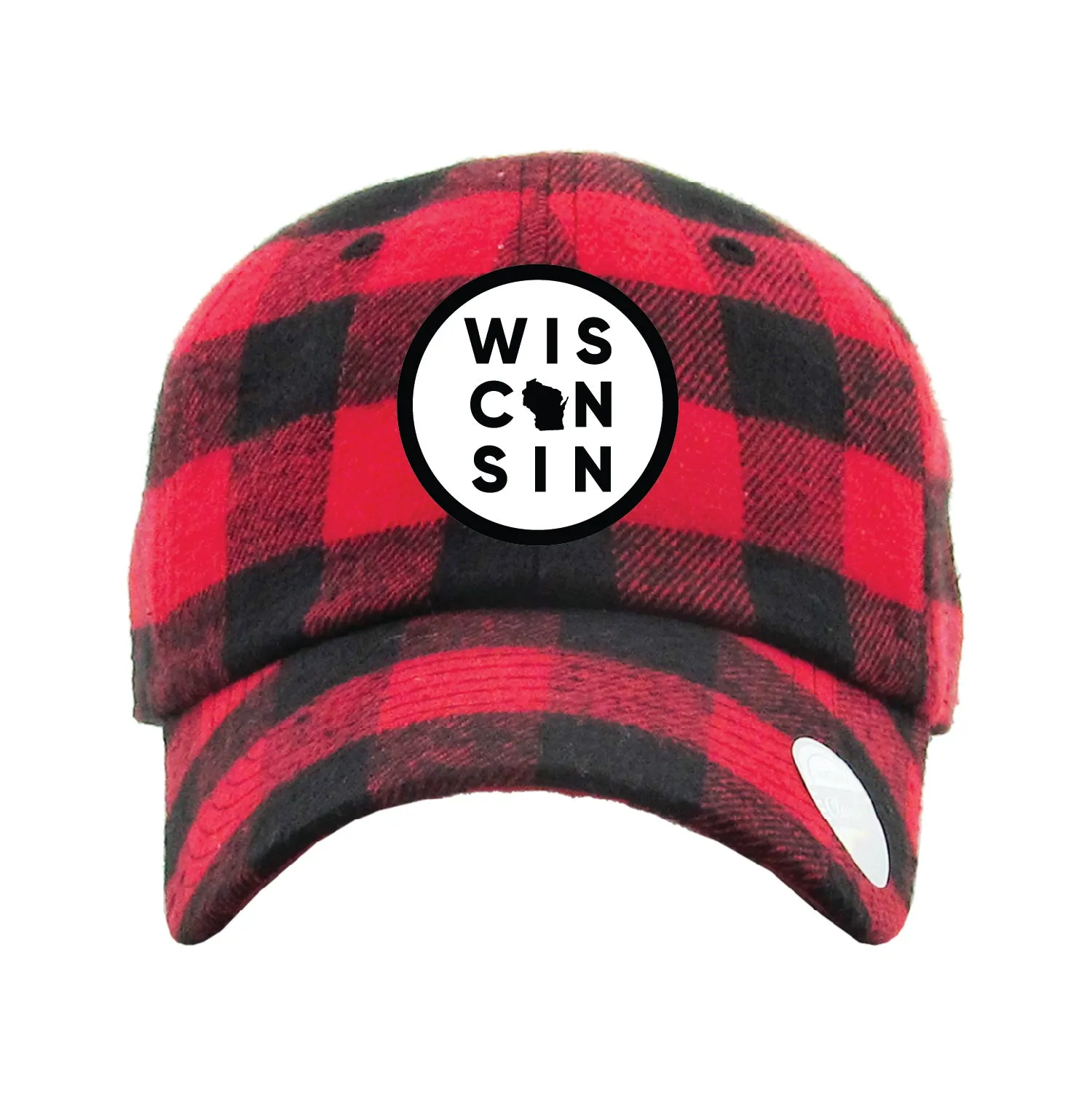 Wisconsin Patch Plaid Baseball style Cap